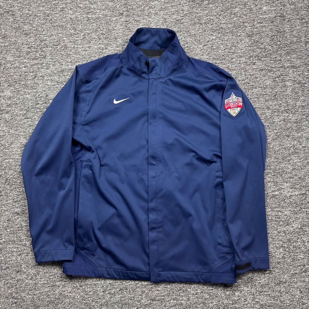 2012 Nike London Olympics NBC Sports Media Jacket Full Zip Navy Blue‎ Size Med